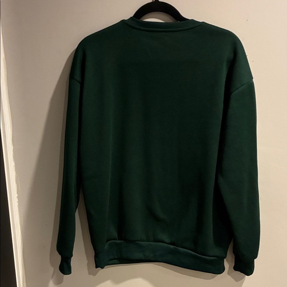 Los Angeles California Men's Crewneck Sweater - Forest Green - Picture 4 of 4